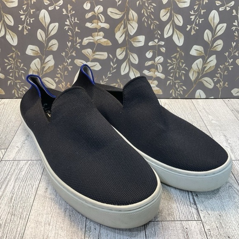 ROTHY'S Classic Black Slip On The Sneakers Size 9 (B2)
